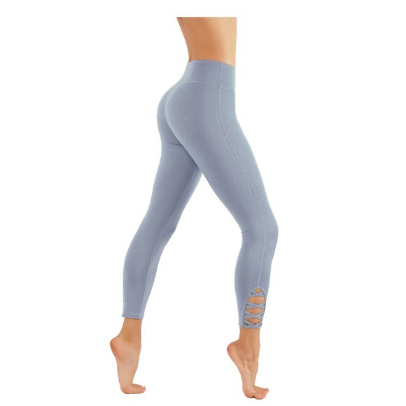 Yoga pants Criss Cross Cutouts 7/8 Length legging - Picture 2 of 4